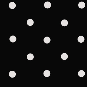 (M) Traditional White Polka Dots on Black