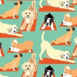 New Yoga Dogs with Doodle dog Yoga Fabric