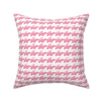 Houndstooth Beachy Wave, Pink & White