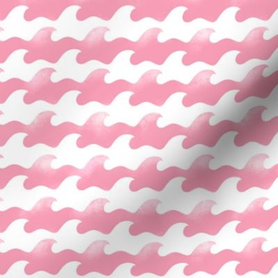 Houndstooth Beachy Wave, Pink & White