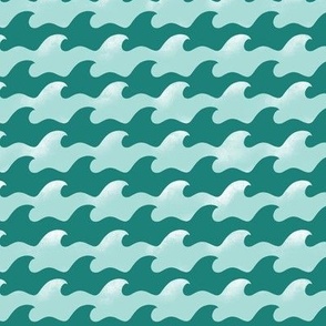 Houndstooth Beachy Wave, Teal & Aqua