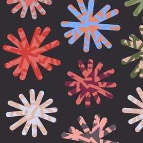 344 - Daisy Chain- 100 Pattern Project non directional bold modern floral: Jumbo Scale, for wallpaper and home decor