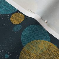 Planetar Dots - lagoon and mustard