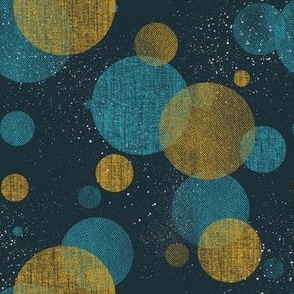 Planetar Dots - lagoon and mustard