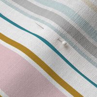 Vintage French Mattress stripe ticking pink teal