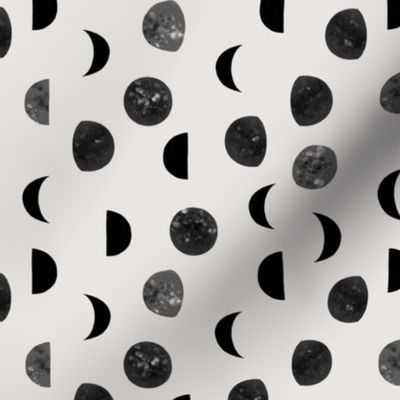 small speckled black moon phases // 169-1