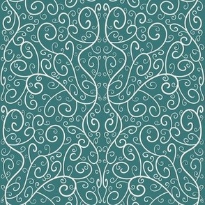 Ornate Swirls Green