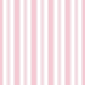 Ticking stripes pastel cotton candy pink white