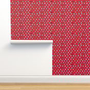 watercolor dots red green