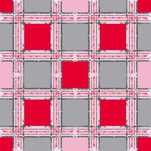 red pink plaid