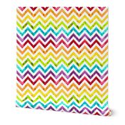 watercolor chevron rainbow smaller scale