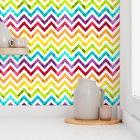 watercolor chevron rainbow smaller scale