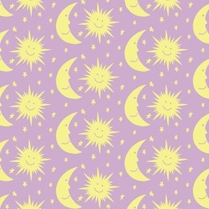 Sun Moon and Stars Lilac