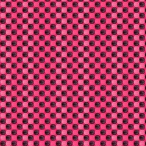 Black and White Dots on Magenta