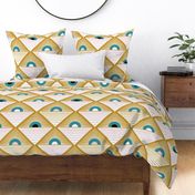 Radiance - Boho Geometric Goldenrod Yellow  Jumbo Scale