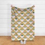 Radiance - Boho Geometric Goldenrod Yellow  Jumbo Scale