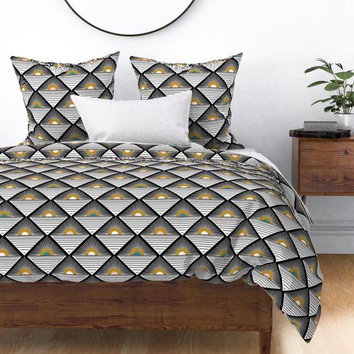 Radiance - Boho Geometric Black Large Scale