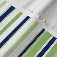 Royal Blue Mint Green and White Horizontal Stripe