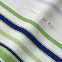 Royal Blue Mint Green and White Vertical Stripe