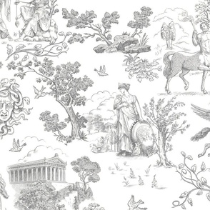 Greek Mythology Toile Gray