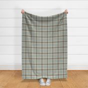 Teal Beige Cocoa Brown and Cream Plaid