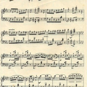 vintage sheet musical notes
