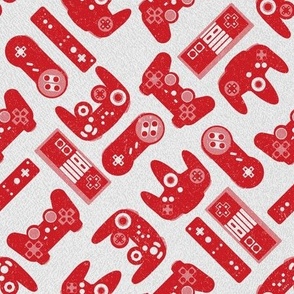 Game Controllers in Red and White