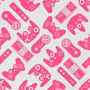Game Controllers in Pink and White