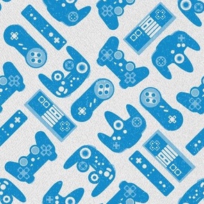 Game Controllers in Sky Blue and White