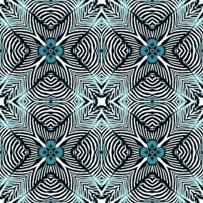 Teal And Black Fabric, Wallpaper and Home Decor | Spoonflower