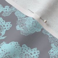 lace tile in grey and blue