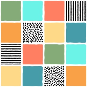 Stripes and Dots Colorblocks - Neutral