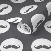 mustache dots grey
