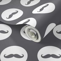 mustache dots grey