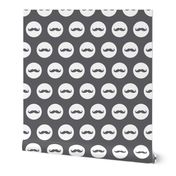 mustache dots grey