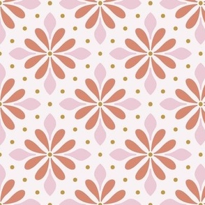 Christmas Flower Tiles - pink