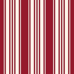 Ticking stripes true red vintage french mattress