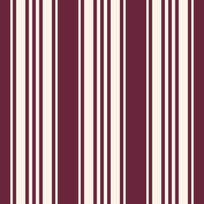 Ticking stripes marsala red vintage french mattress