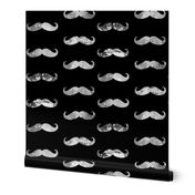 watercolor mustache black