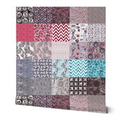 wonderland tiles in patchwork cheater quilt