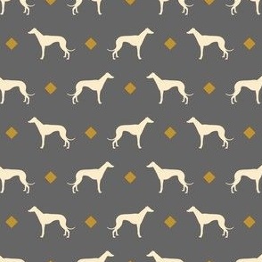 Elegant Greyhound on Grey