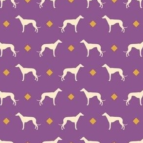 Elegant Greyhound on Purple