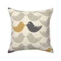 Lovebirds dovetail - golden straw - Large