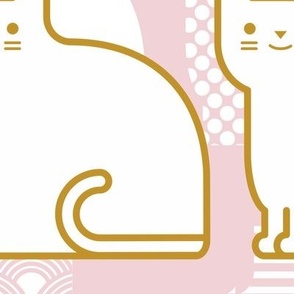 Cotton Candy Cats Jumbo- Extra Large- Pink Cute Cat- Rose Japanese Kittens- Kawaii Pets