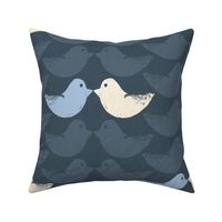 lovebirds navy sky large scale