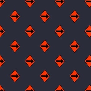 Construction Arrows on navy