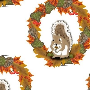 Autumn Wreath on white