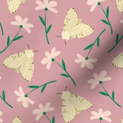 Gypsy Moth Floral (lavender background)