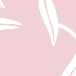 Windham - Botanical Leaves Pink White Jumbo Scale