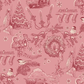 Holiday Traditions Toile Red